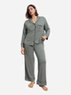 Пижамные брюки женские H&M 0998802_брюки XS Зеленые (KZ2000001524251) - изображение 3