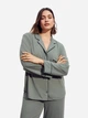 Пижамная рубашка женская H&M 0998802 XS Зеленая (KZ2000001523735) - изображение 1