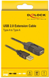 Kabel-przedłużacz DeLOCK USB 2.0 Type-A to Type-A 5 m Black (4043619823086) - obraz 4