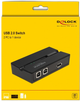 USB-switch DeLOCK USB 2.0 Switch 2 Type-B to 1 USB 2.0 Type-A Black (4043619114917) - зображення 5