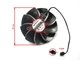 Вентилятор кулер PowerLogic для відеокарти EVGA PLD09220S12HH (PLA09215S12H PLA09215B12H PLD09220B12H T129215SU) кабель 14 см (№443.0052) - зображення 3