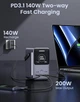 Внешний аккумулятор UGREEN 300W 48,000mAh Portable Charger Power Bank 153Wh 5 Ports USB-С - изображение 5
