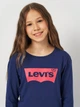 Подростковая футболка с длинным рукавом для девочки Levi's LVG L/S Batwing Tee 4EA643-B9G 134-140 см Синяя (3666643037550) - изображение 4
