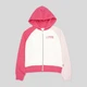 Подростковая толстовка с капюшоном для девочки Levi's Lvg Full Zip Up Hoodie 4EK121-AGW-LQ 140 см Розовая/Белая (3666643078294) - изображение 5
