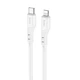 Кабель USB Hoco X97 Crystal Color Silicone Type C - Lightning 2.4 A, 1m, 20W White - изображение 1