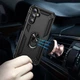 Чехол Shield для Samsung Galaxy A15 / A155 бампер противоударный с подставкой кольцом Black - изображение 3