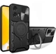 Чехол Magnetic Shield для Motorola Moto G24 / G24 Power бампер противоударный с подставкой кольцом Black - изображение 1