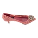 Женские туфли - лодочки Bellucci из кружева Taormina с брошью Dolce&Gabbana Rainbow 37.5 (24.1 cm) розовые CD0066AL1988H200 - изображение 7
