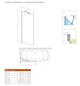 Стеклянная шторка для ванны RADAWAY Idea Black PNJ Frame 50 см стекло прозрачное 10001050-54-56 - изображение 2