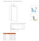 Стеклянная шторка для ванны RADAWAY Idea Black PNJ 50 см стекло прозрачное 10001050-54-01 - изображение 2