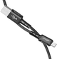 Кабель Acefast C1-02 USB to iP 2.4A 1.2 м nylon aluminum connectors Black (AFC1-02B) - зображення 5