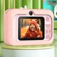 Дитячий цифровий фотоапарат TOY G Q6 Діно Рожевий 2 камери 48MP - зображення 2
