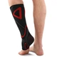 Бандаж на голень и лодыжку эластичный удлиненный компрессионный SIBOTE ST-7217 1шт черный-серый - изображение 3