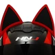 Мотошлем интеграл (full face) Мото Кото с ушками NITRINOS NEKO HNJ M-9412 (ABS / Fiberglass / EPS, размер L, Черный-красный-белый) - изображение 9