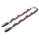 Стрічка стропа з петлями для розтяжки STRETCHING STRAP EZOUS I-02 10 петель сірий-фіолетовий - зображення 1