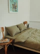Комплект белья из льна Leglo Spring семейный, Простыня 200x200x30 - изображение 5