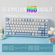 Клавиатура AULA F75 White-Salt Blue Игровая Безпроводная Механичиская. 2.4G/Bluetooth/Кабель RGB Grey Wood v3 Свитчи - изображение 6
