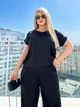 Ошатний жіночий брючний костюм на літо FashionYouWant M/L чорний 43456807 - зображення 4