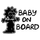 Наклейка на Авто / Мото / Витрину на Стекло Кузов "Baby in car/Ребенок в машине/ Малыш за рулем -Симпсоны #2" - изображение 1