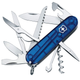 Ніж складний, мультитул Victorinox Huntsman (91мм, 15 функцій), синій прозо. 1.3713.Т2 - зображення 1