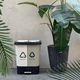 Ведро для мусора MBM HOME сортировочное 10+10 л Серое (BIN-05 (10+10L) LIGHT GRAY/GRAY) - изображение 6