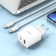Зарядний пристрій HOCO C80A Plus Rapido PD 20W QC3.0 Charger Set Type-C to Type-C cable White (6931474779908) - зображення 7
