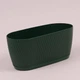 Горшок для цветов Form-Plastic Мика овальный с подставкой 2,65 л 12 х 11 х 26 см, Цвет Лесной мох - изображение 1