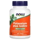 Витамины и минералы NOW Potassium plus Iodine, 180 таблеток - изображение 1