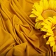 Ткань трикотаж вискоза Валенсия горчица - изображение 3