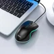 Ігрова комп'ютерна миша HOCO Enjoy gaming luminous wired mouse GM19 з підсвічуванням, 1000DPI Black - зображення 8