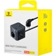 Зарядний пристрій Baseus PowerCombo Cube Power Strip 3AC +2Usb +2Type-C 30W Fast Charger EU Black - изображение 1