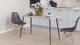 Стіл кухонний Марсель 40 Ferrum-decor 75x120x70 Чорний метал ДСП Бетон 16 мм (MAR4008) - зображення 1