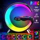 Настільна смарт-лампа нічник з Bluetooth колонкою та бездротовою зарядкою G63 RGB G-Smart Light Чорний - зображення 1