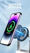 Бездротова зарядна док-станція C09, 23 Вт 5 в 1, для iPhone + iWatch + Airpods, RGB освітлення, годинник, чорна - зображення 4