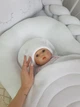 Кокон с крыльями Chickabiddy, гнёздышко для новорожденных, 90х50см, белый хлопковый велюр, позиционер для малыша - изображение 11