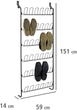Органайзер для взуття Wenko на двері металевий на 18 пар Чорний (4008838358368) - зображення 4