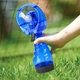 Вентилятор с распылением воды Water Spray Fan портативный 2в1 беспроводной, на батарейках, синий (HP-8333) - изображение 1