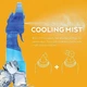 Вентилятор с распылением воды Water Spray Fan портативный 2в1 беспроводной, на батарейках, синий (HP-8333) - изображение 4