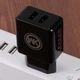 Мережевий зарядний пристрій WK WP-U11i Blanc 2.1A 2USB плюс кабель Lightning 220V EU чорний - изображение 3