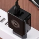Мережевий зарядний пристрій WK WP-U11i Blanc 2.1A 2USB плюс кабель Lightning 220V EU чорний - изображение 6