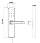 Розумний дверний біометричний замок SEVEN LOCK SL-7740BF black (врізна частина 5050) - зображення 5