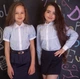 Блузка рубашка "Свит блуз" мод. 7002д р.134 голубая в полосочку (1014250860) - изображение 3