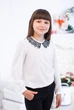 Блуза Свит блуз мод.7005 с ажурным воротничком р.152 (1014218835) - изображение 3