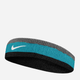 Sportowa opaska na głowę Nike Swoosh N0001544017OS 56-60 Szary/Niebieski/Czarny (887791753489) - obraz 1