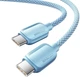 Кабель ESSAGER Breeze USB Cable Type C to Type C 2метри 100W Blue - изображение 4