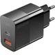 Зарядний пристрій Essager Pinchen 33W Travel Fast Charger USB-A + TYPE-C EU Black - изображение 3