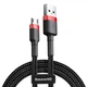 Кабель Baseus USB - Micro-USB 2м двухсторонний микро 1.5A Cafule Black/Red (CAMKLF-C91) - изображение 1