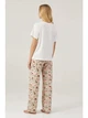 Женский домашний комплект пижама с брюками и футболкой Ellen Blossoms LPK 2980/13/02 с M персиковый с шампанью - изображение 2