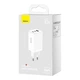 Мережевий зарядний пристрій СЗУ Baseus GaN5 Pro Fast Charger 2xUSB-C + USB 65 W White (CCGAN65E5) - зображення 5