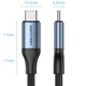 Кабель Vention USB Type-C to Type-C 4.0 1м 240W 50V 5A 8K60Hz Thunderbolt 4 Aluminum Alloy Grey-Black (TAVHF) - зображення 3